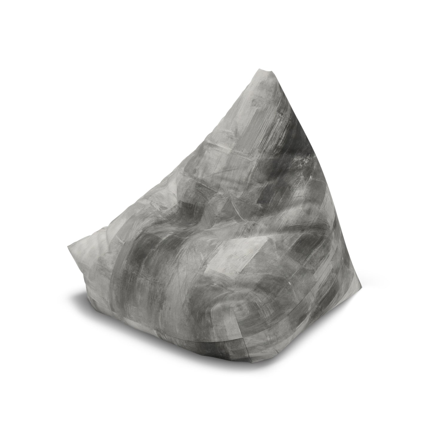 Gray Watercolor Marble Bean Bag Chair Cover | Abstract Tie-Dye