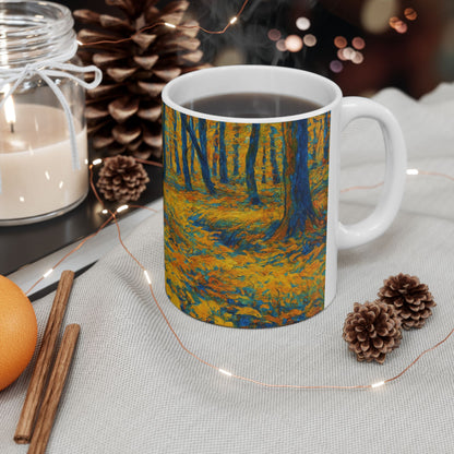 Ceramic Mug - Autumn Forest, Cozy Drinks, Hot Beverages, Nature Lovers Gift, Fall Decor - TRV