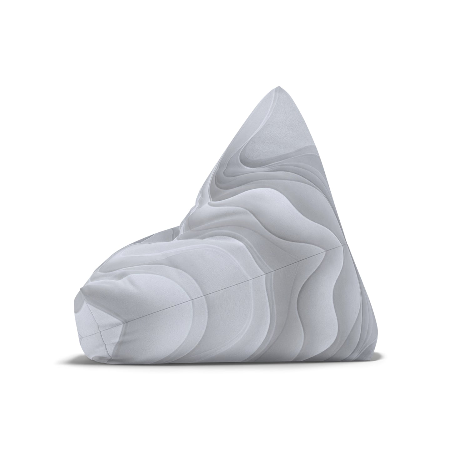 Abstract White Wave Pattern Bean Bag Chair Cover | Modern Geometric Home Decor