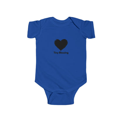 Printify Tiny Blessing infant bodysuit for babies, soft kids clothes perfect as a gift for new parents, with cute design.