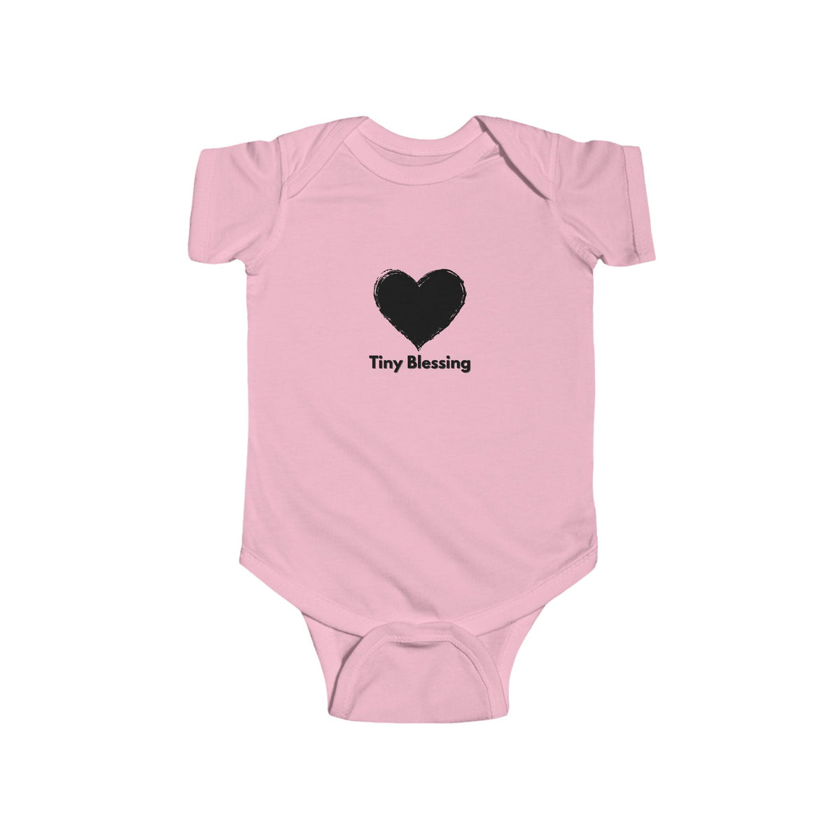 Printify Tiny Blessing infant bodysuit for babies, soft kids clothes, adorable baby gift for new parents, with cute design.