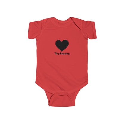 Printify Tiny Blessing infant bodysuit for babies, soft kids clothes with cute design, perfect gift for new parents.