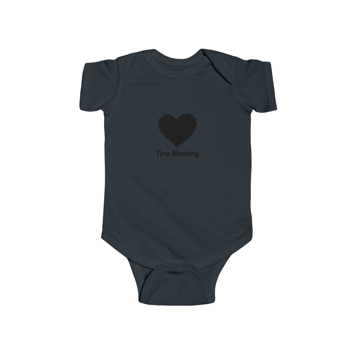 Printify Tiny Blessing infant bodysuit for babies, featuring soft fabric and adorable design, perfect for newborns and new parents.