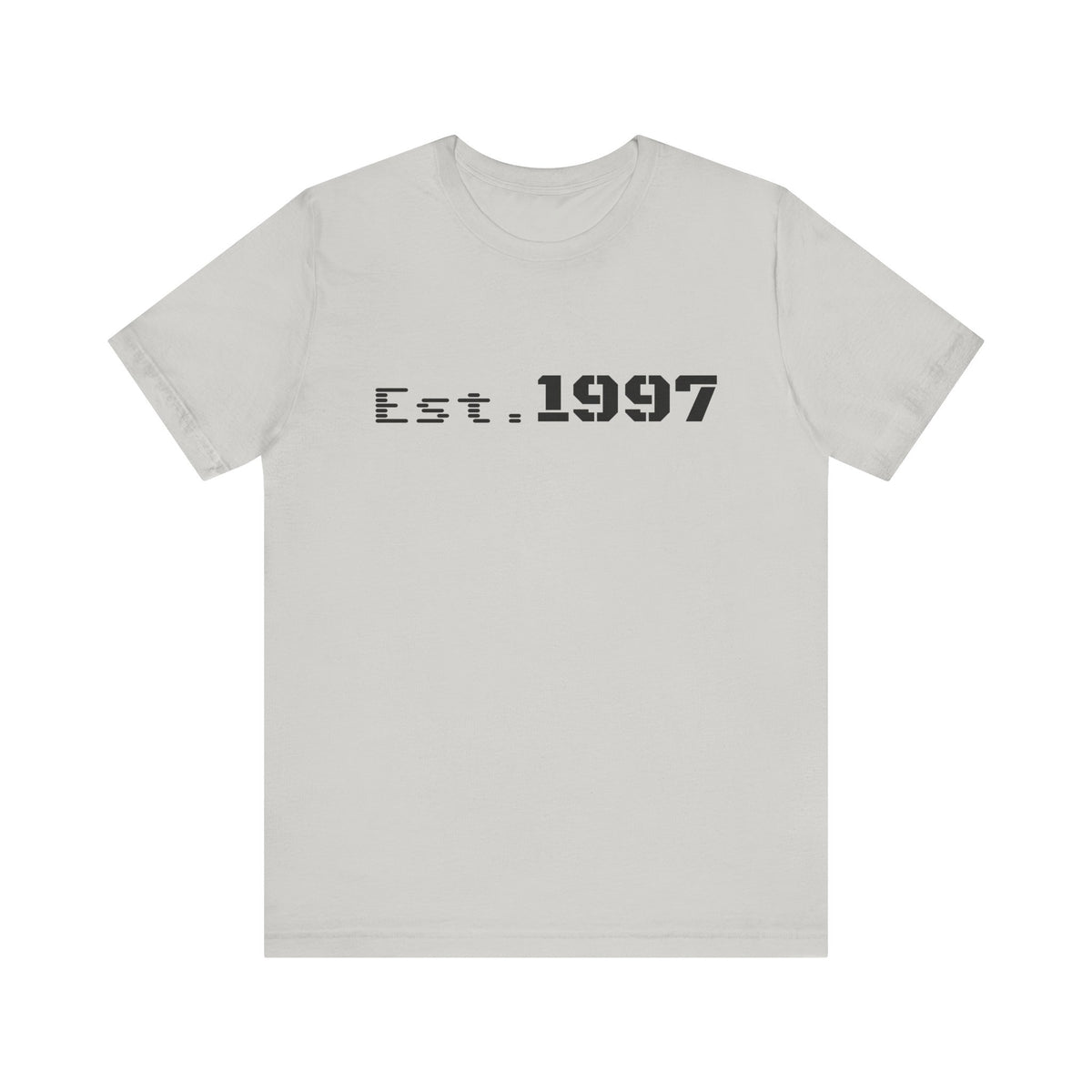 Vintage 1997 Established T-Shirt by Printify showing a classic design with "Est. 1997" printed on a casual cotton tee.