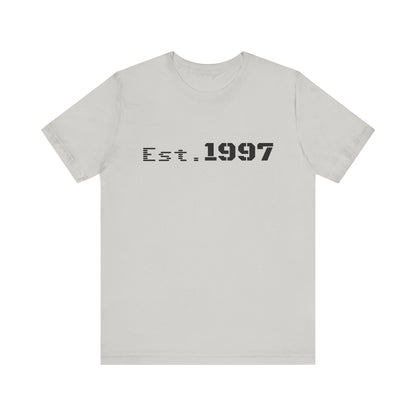 Vintage 1997 Established T-Shirt by Printify showing a classic design with "Est. 1997" printed on a casual cotton tee.