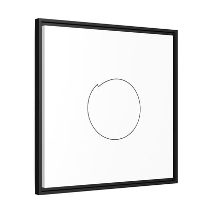 Framed matte canvas wall art featuring a minimal circular line design, printed by Printify for modern home decor.