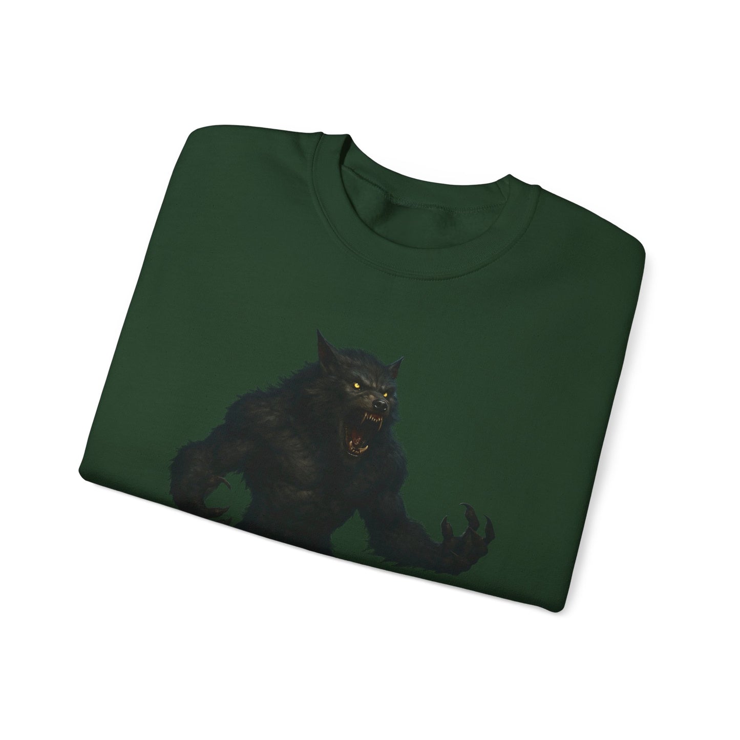 Fierce Werewolf Graphic Sweatshirt, Cozy Unisex Crewneck, Perfect for Casual Outfits, Halloween Apparel, Everyday Wear