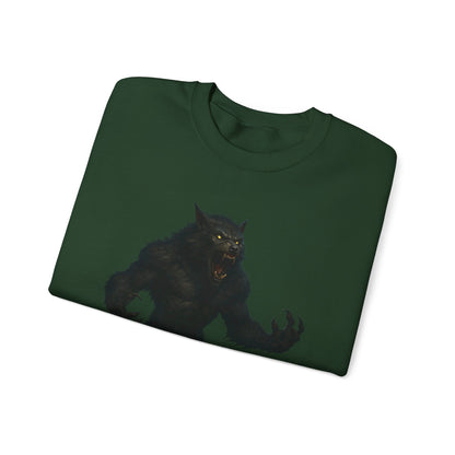 Fierce Werewolf Graphic Sweatshirt, Cozy Unisex Crewneck, Perfect for Casual Outfits, Halloween Apparel, Everyday Wear
