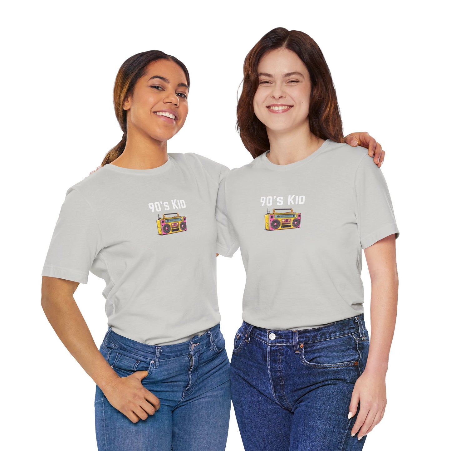 Retro Boombox Tee — 90s Kid Graphic T-Shirt