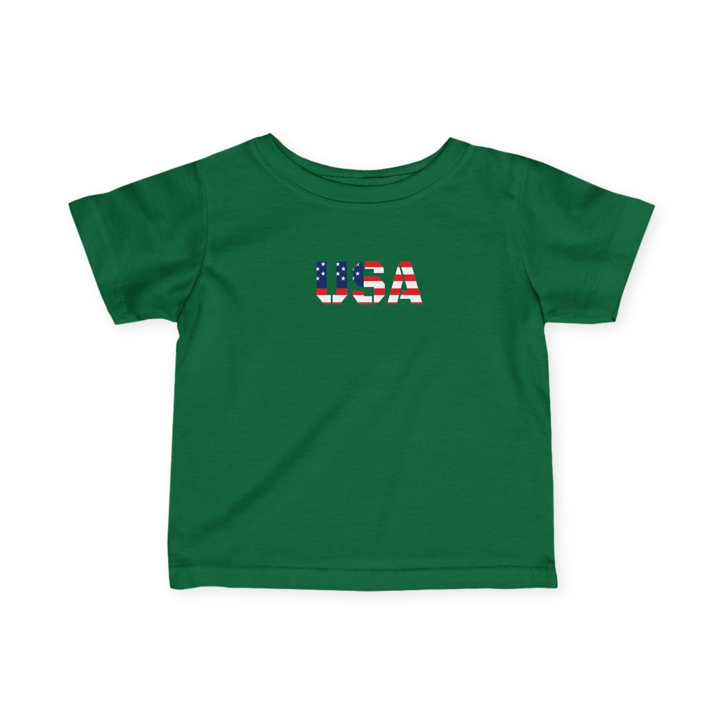 USA Infant Fine Jersey Tee - Cute Baby Shirt, Toddler Clothing, American Flag Tee, Baby Shower Gift, 4th of July Outfit