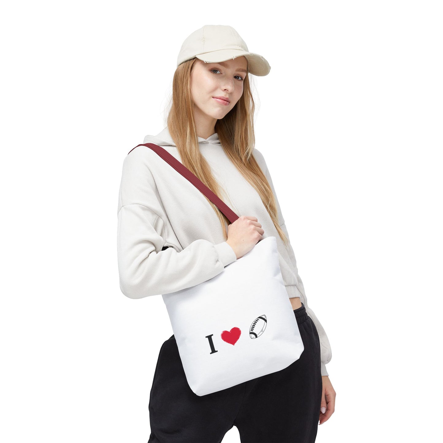 Football Lover's Tote Bag - Perfect for Game Day, Sports Events, Gifts for Fans, Eco-Friendly Carryall, Personal Use, Travel Bag - TRV