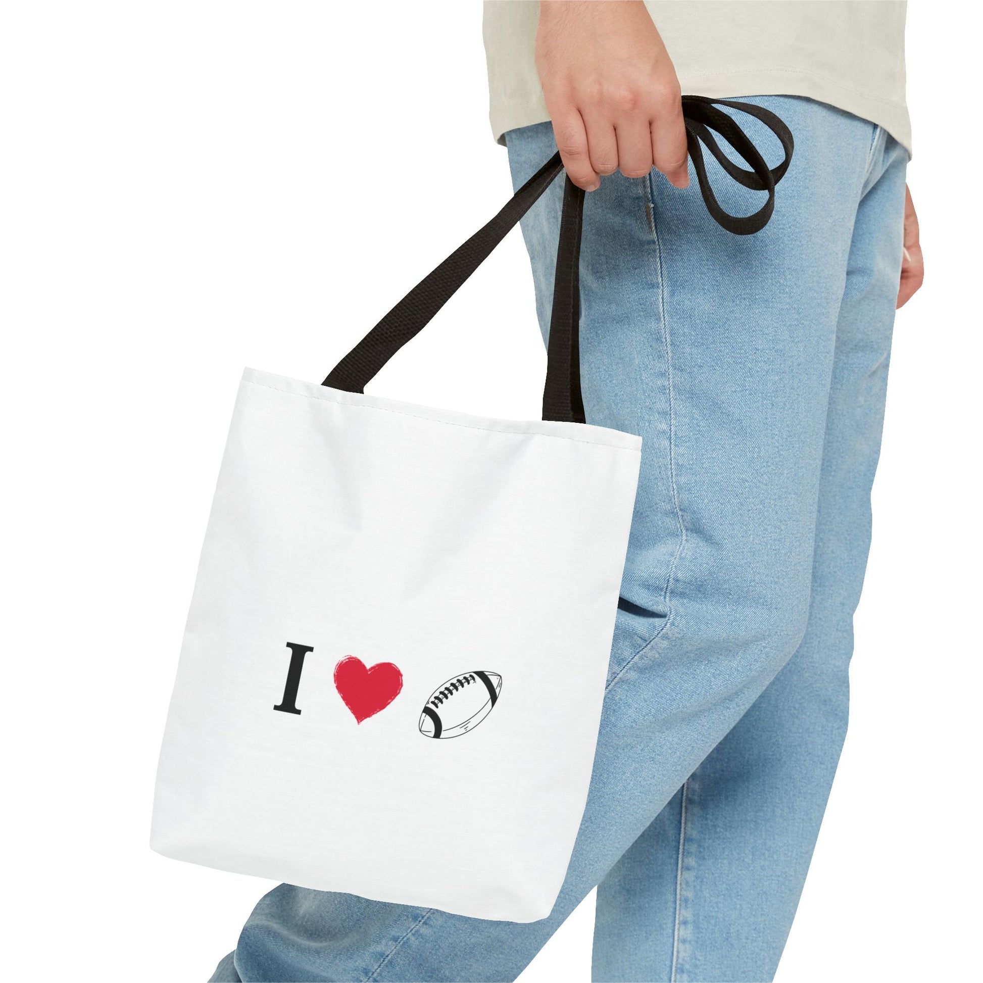 Football Lover's Tote Bag - Perfect for Game Day, Sports Events, Gifts for Fans, Eco-Friendly Carryall, Personal Use, Travel Bag - TRV