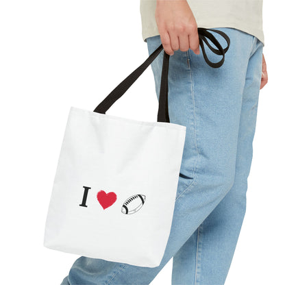 Football Lover's Tote Bag - Perfect for Game Day, Sports Events, Gifts for Fans, Eco-Friendly Carryall, Personal Use, Travel Bag - TRV