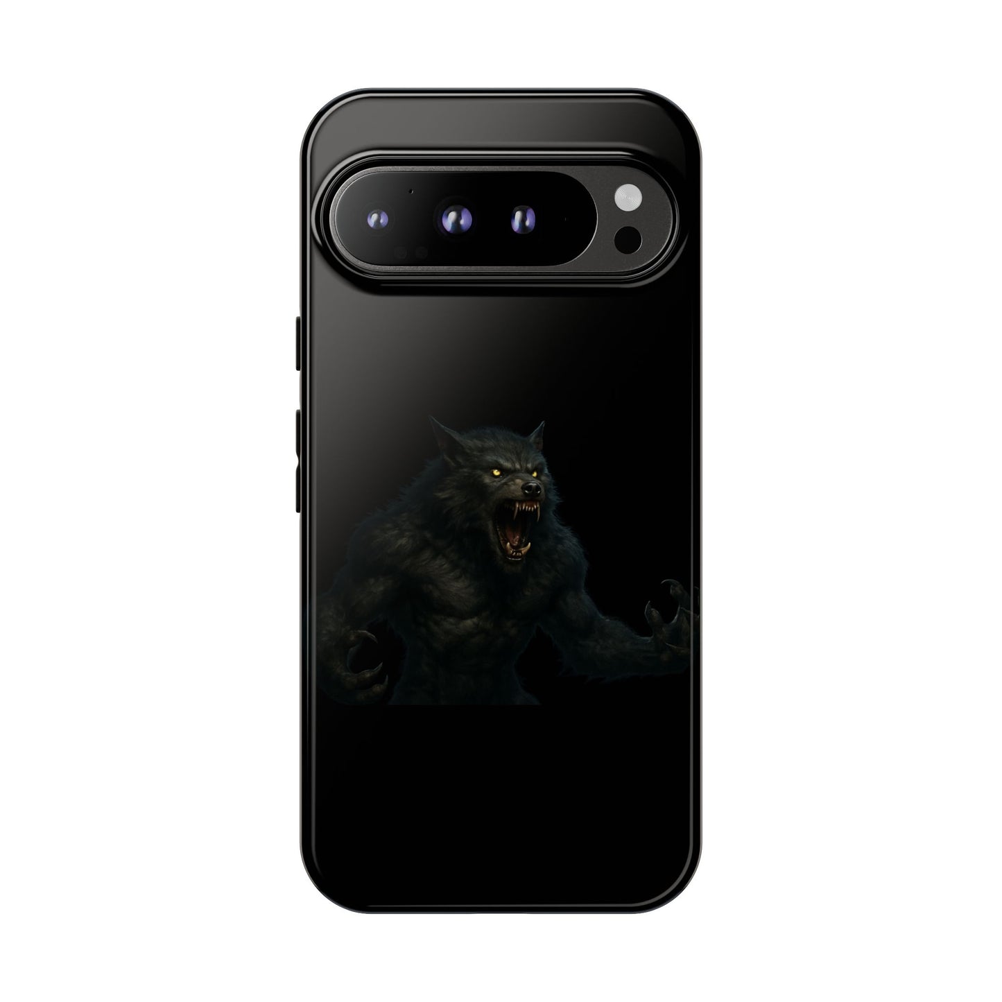 Werewolf Phone Case, Tough Cases, Black Panther Design, Gift for Animal Lovers, Phone Accessories, Fierce Phone Protection - TRV