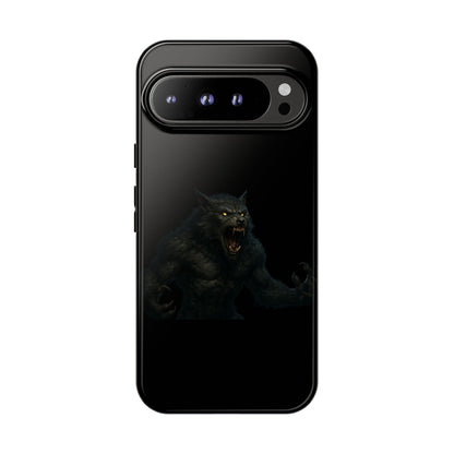 Werewolf Phone Case, Tough Cases, Black Panther Design, Gift for Animal Lovers, Phone Accessories, Fierce Phone Protection - TRV