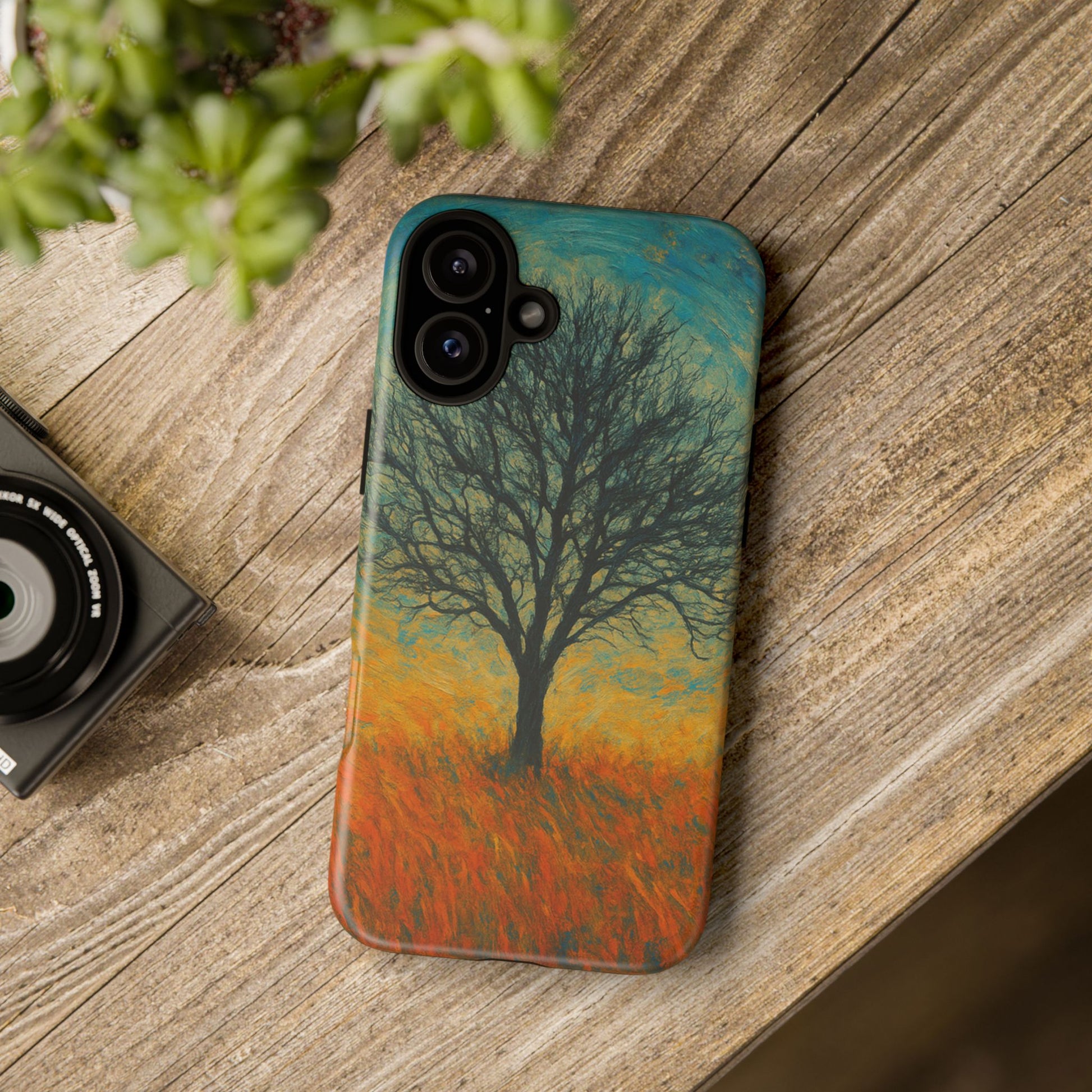 Artistic Phone Case with Tree Design, Nature Lover Gift, Unique Phone Cover, Holiday Present, Eco-friendly Tech Accessories - TRV