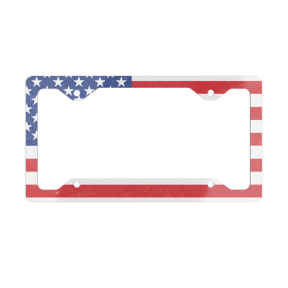 American Flag Metal License Plate Frame