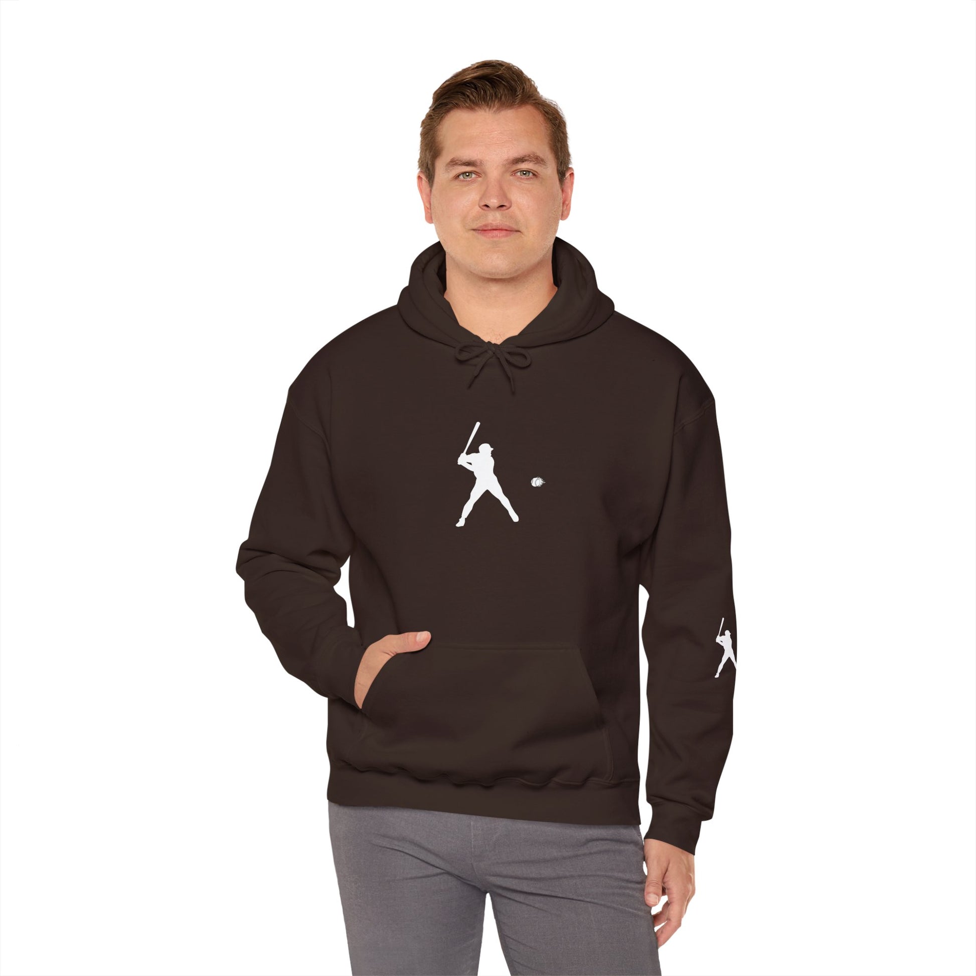 Sporty Unisex Baseball Hooded Sweatshirt, Casual Hoodie for Athletes, Perfect for Gifts, Comfy Streetwear, Ideal for Sports Events, Personal Use - TRV