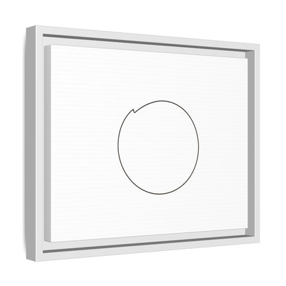 Framed matte canvas wall art featuring a minimal circular line design, by Printify for modern home decor.