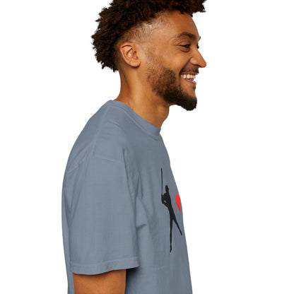 White baseball batter heart T-shirt by Printify featuring a graphic of a batter with a heart, casual and stylish for sports fans