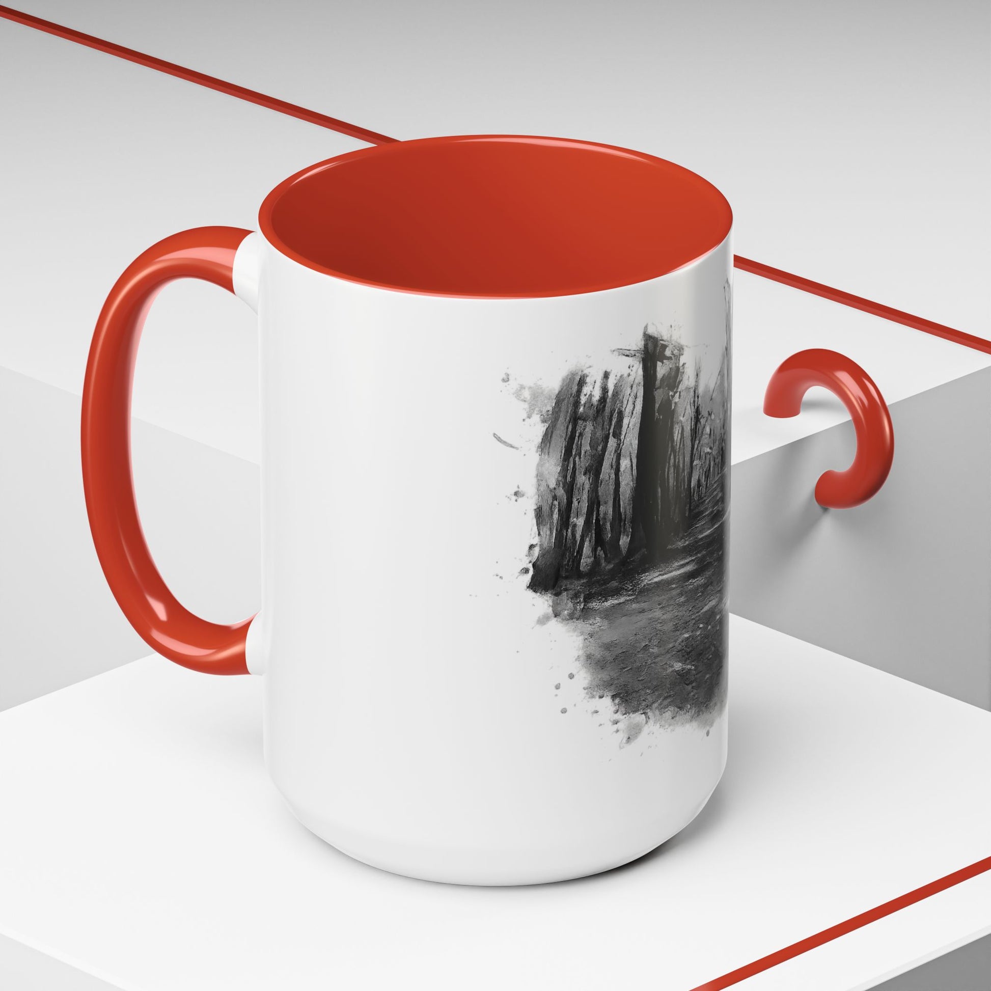 Moody Abstract Forest Coffee Mug | Unique Gift for Nature Lovers, Cozy Home Decor, Perfect for Coffee, Tea, and Hot Chocolate - TRV