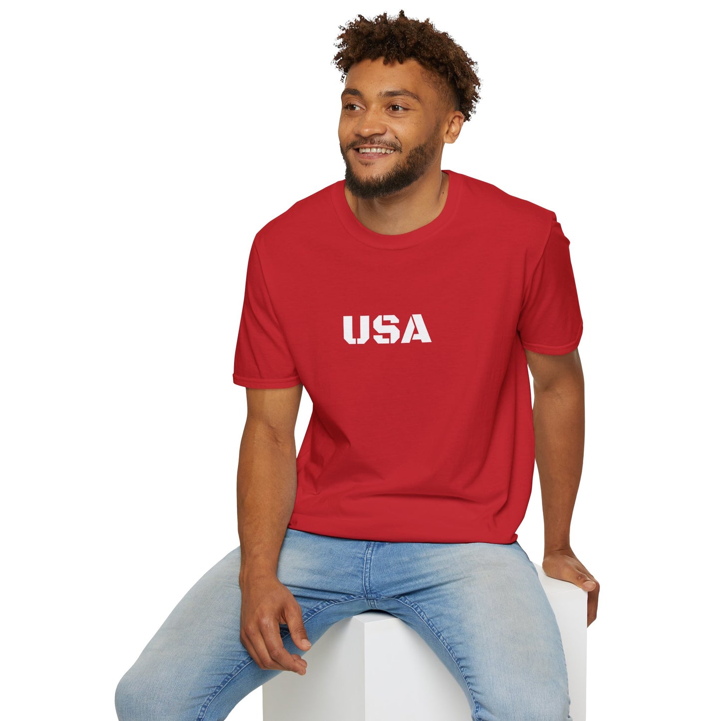 USA Unisex Softstyle T-Shirt, Casual Tee, Patriotic Apparel, Independence Day Gift, Everyday Wear, Comfortable Fashion