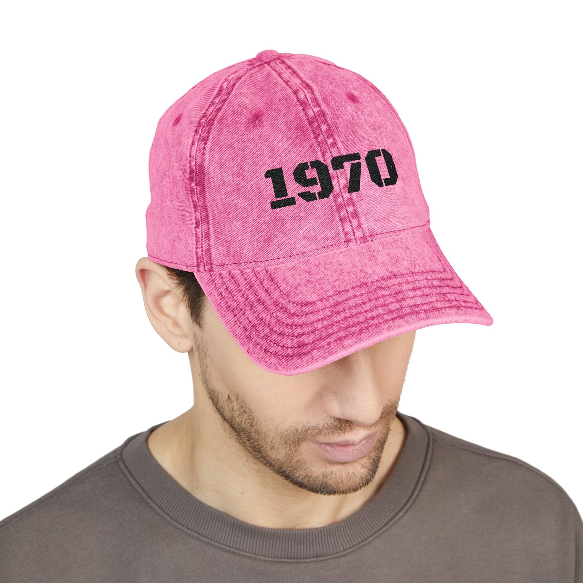 Vintage Embroidered Cap, Retro Baseball Hat, 70s Style Headwear, Gift for Dad, Casual Fashion Accessory - TRV