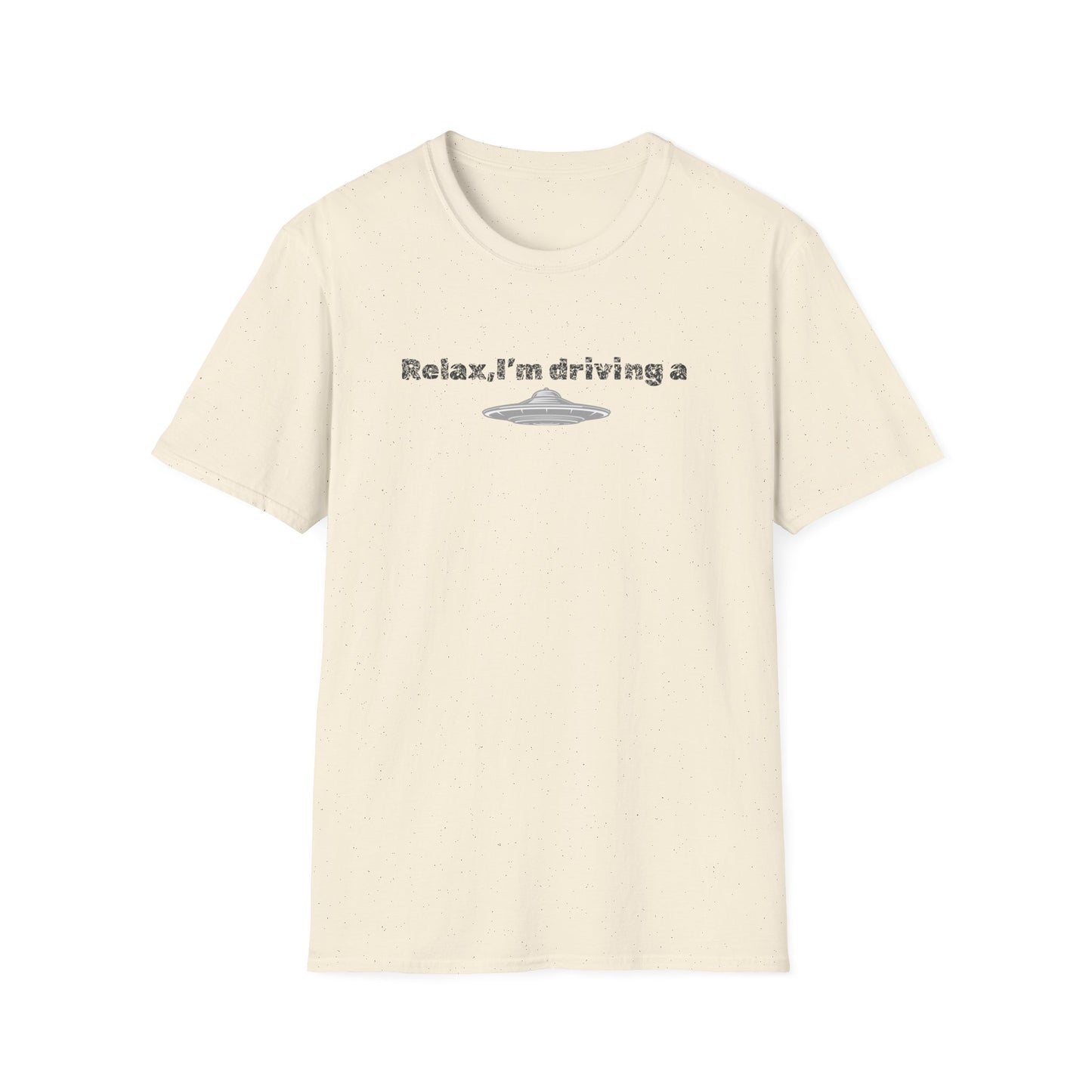 Relaxed UFO Driver T-Shirt, Funny Shirt, Unisex Graphic Tee, Gift for Space Lovers, Casual Wear, Alien Theme Humor