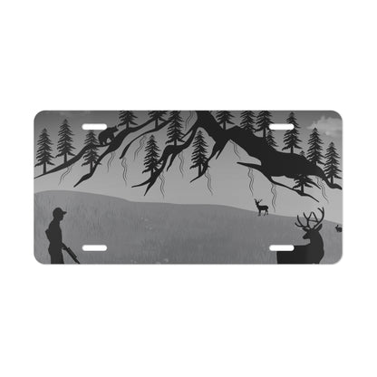 Men's Custom Vanity Plate with Nature Scene, Personalized Car Decor, Outdoor Enthusiast Gift, Rustic Hunting License Plate, Unique [...]