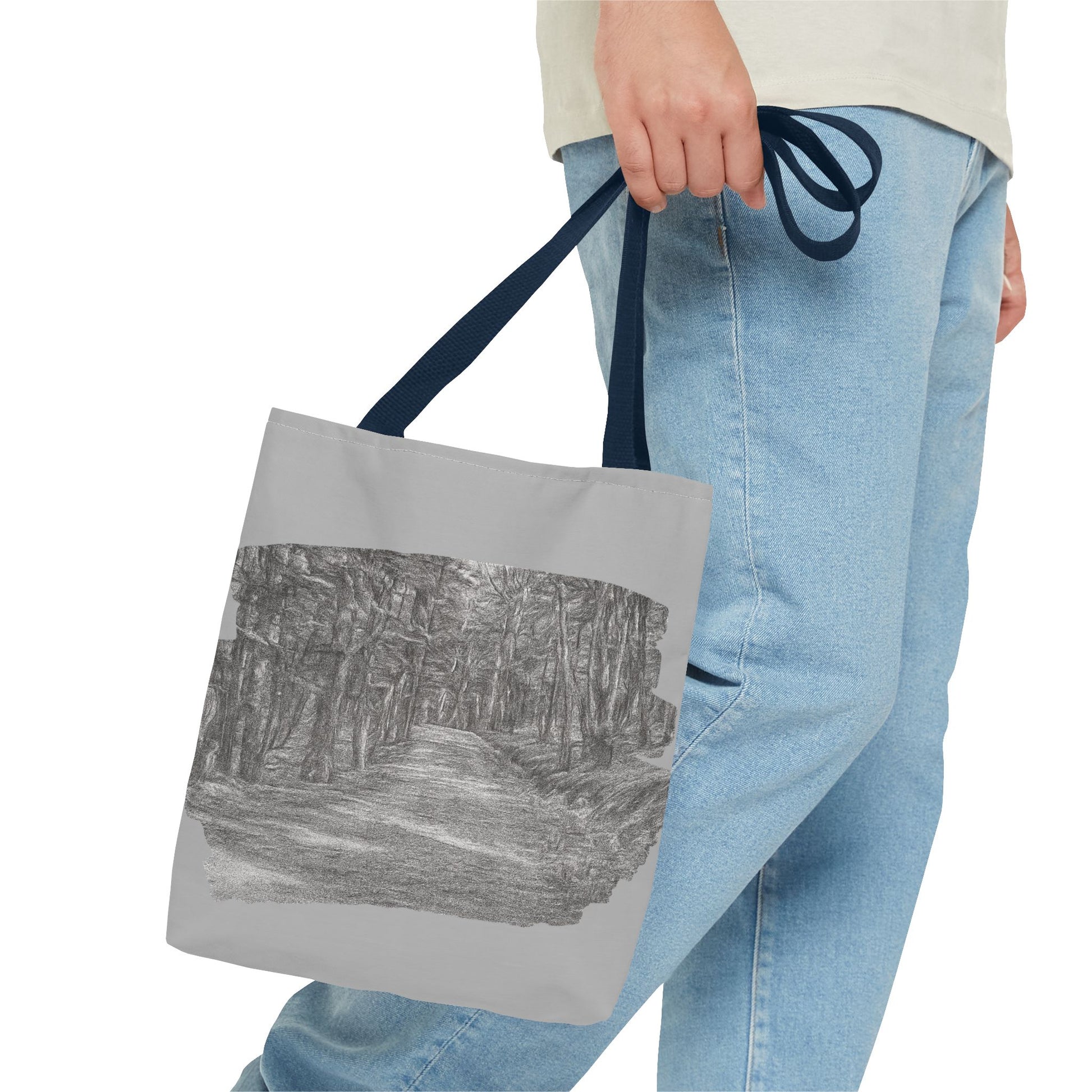 Scenic Path Tote Bag, Reversible Tote, Eco-Friendly Shopper, Outdoor Adventure Bag, Gift for Nature Lovers, Stylish Carryall - TRV