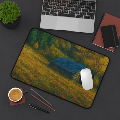 Rustic Landscape Desk Mat, Office Decor, Mouse Pad, Nature Inspired, Gift for Coworkers, Home Office Accessories - TRV