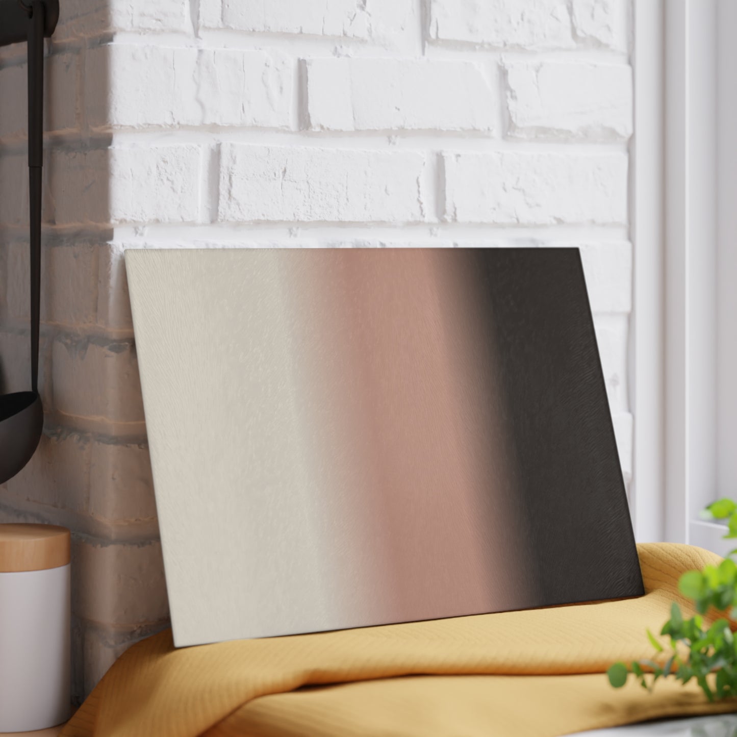 Neutral Gradient Glass Cutting Board | Modern Ombre Kitchen Decor