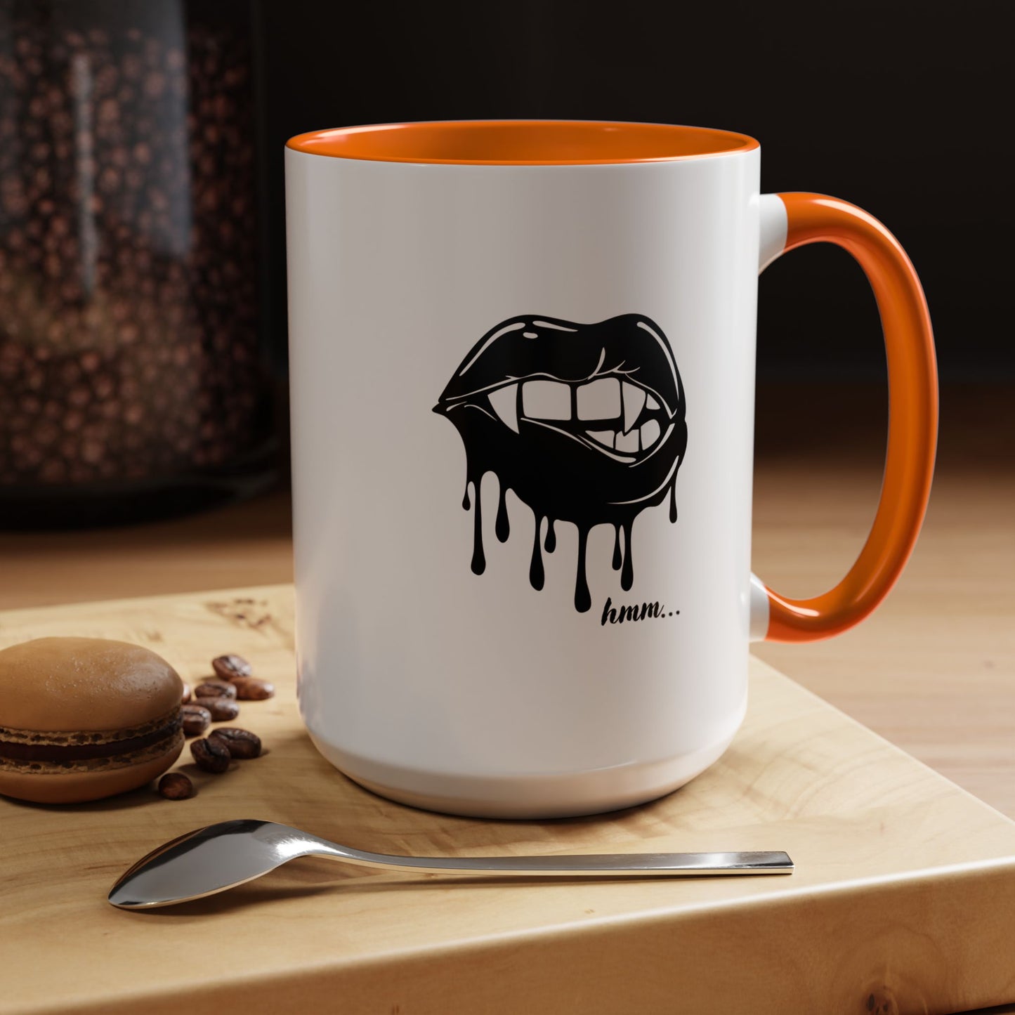 Vampire Lip Accent Coffee Mug - 11oz & 15oz - Unique Halloween Gift