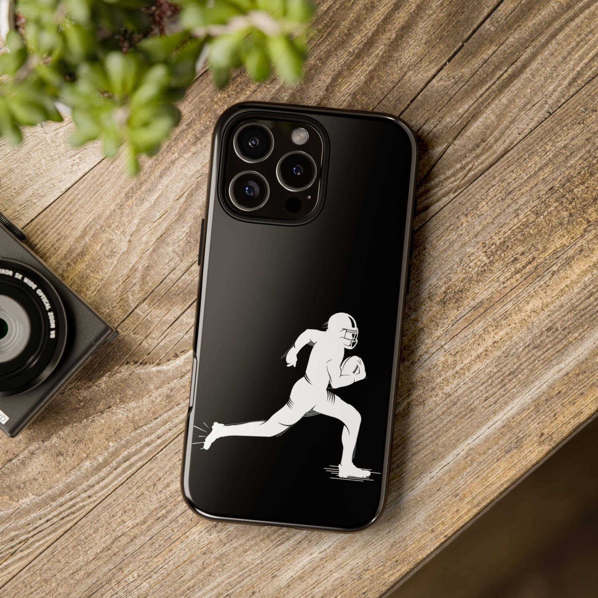 Football Player Phone Case, Tough Cases, Sports Phone Cover, Gift for Athletes, iPhone & Samsung Accessories, Running Player Design - TRV
