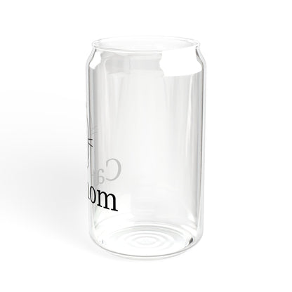 Cat Mom Sipper Glass - 16oz Cute Cat Lover Tumbler with Straw