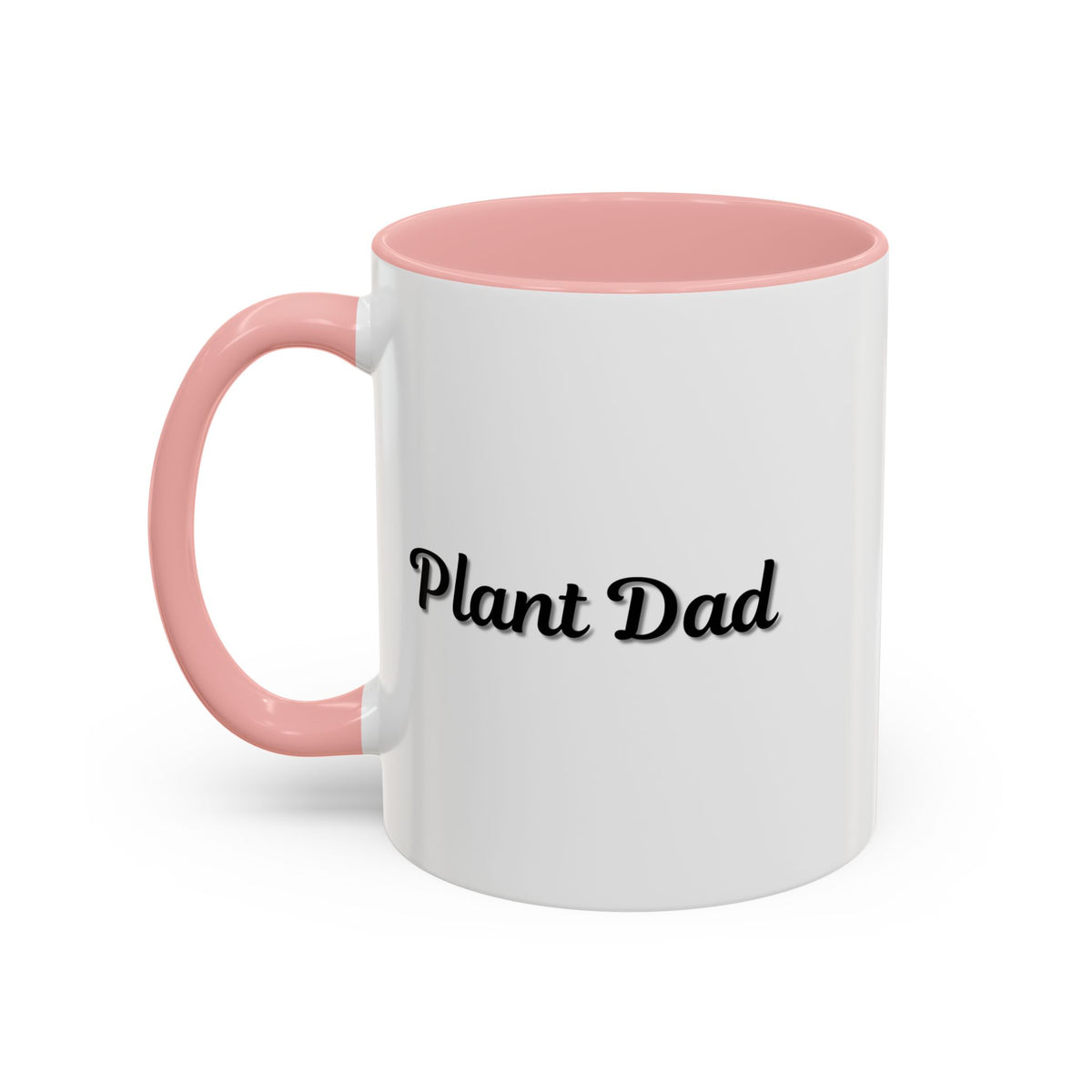 Black-handle Plant Dad coffee mug featuring plant-themed design, perfect for plant lovers, 11oz or 15oz size, printed by Printify.