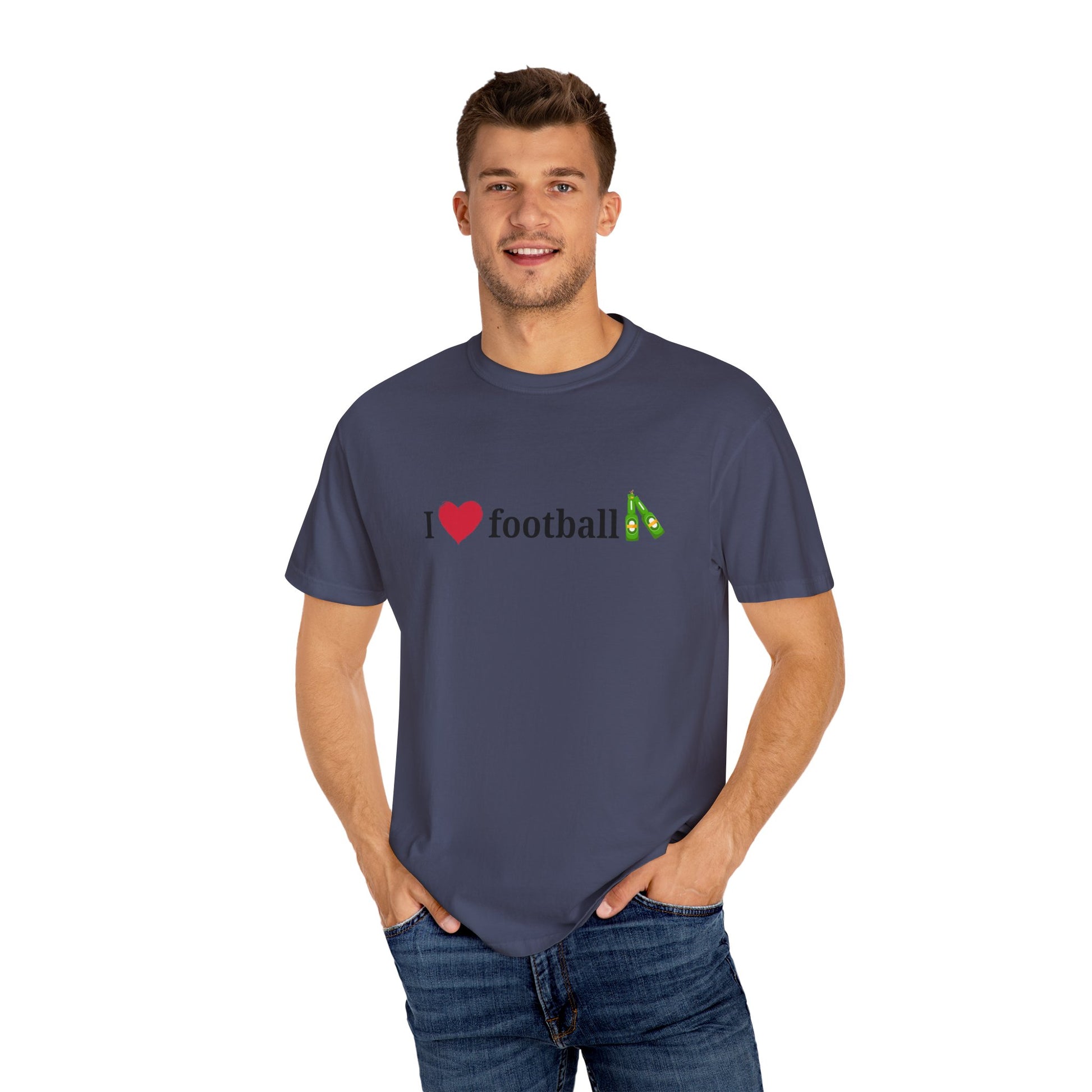 Unisex Football Love Tee - Casual Cotton T-Shirt, Gift for Sports Fans, Comfortable Daily Wear, Perfect for Game Days, Fun Summer Outfits - TRV