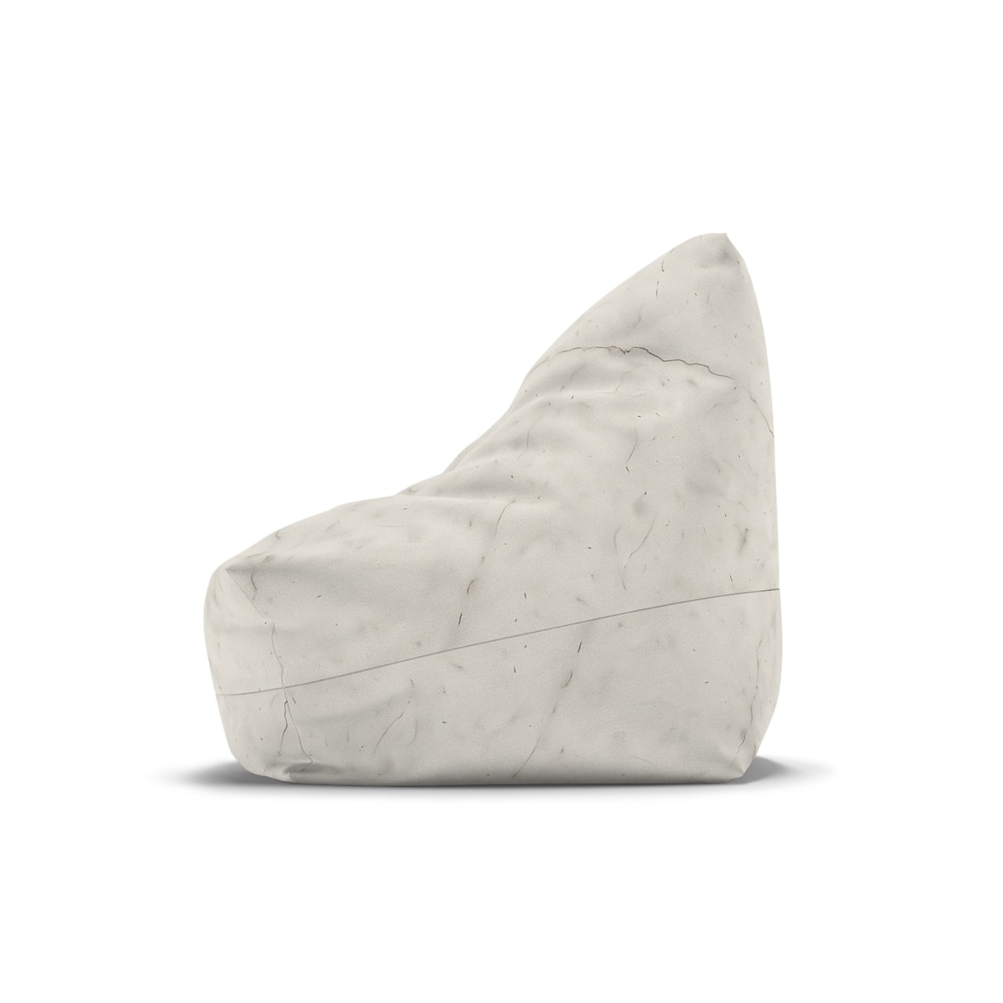 White Marble Pattern Bean Bag Chair Cover | Faux Stone Texture