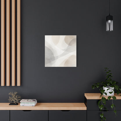 Neutral Abstract Organic Shapes Matte Canvas