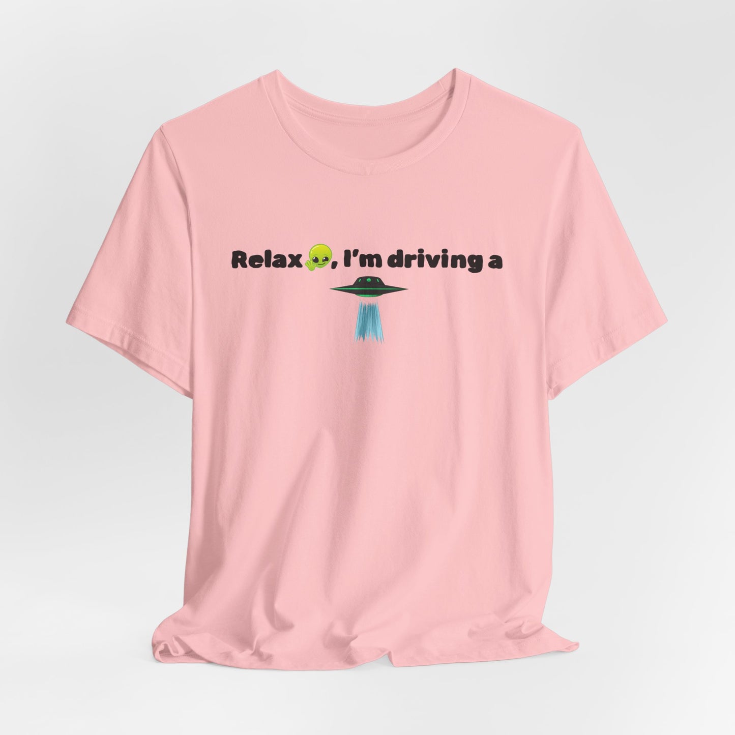 Alien Driving Unisex Tee - Fun Casual Shirt, Gifts for UFO Lovers, Quirky Humor T-Shirt, Perfect for Road Trips, Unique Birthday Present