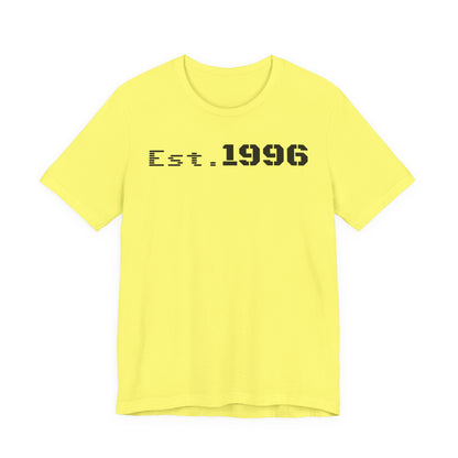 Established 1996 Unisex T-Shirt, Vintage Year Tee, Birth Year Gift, Casual Fashion, Personalized Graphic Tee - TRV