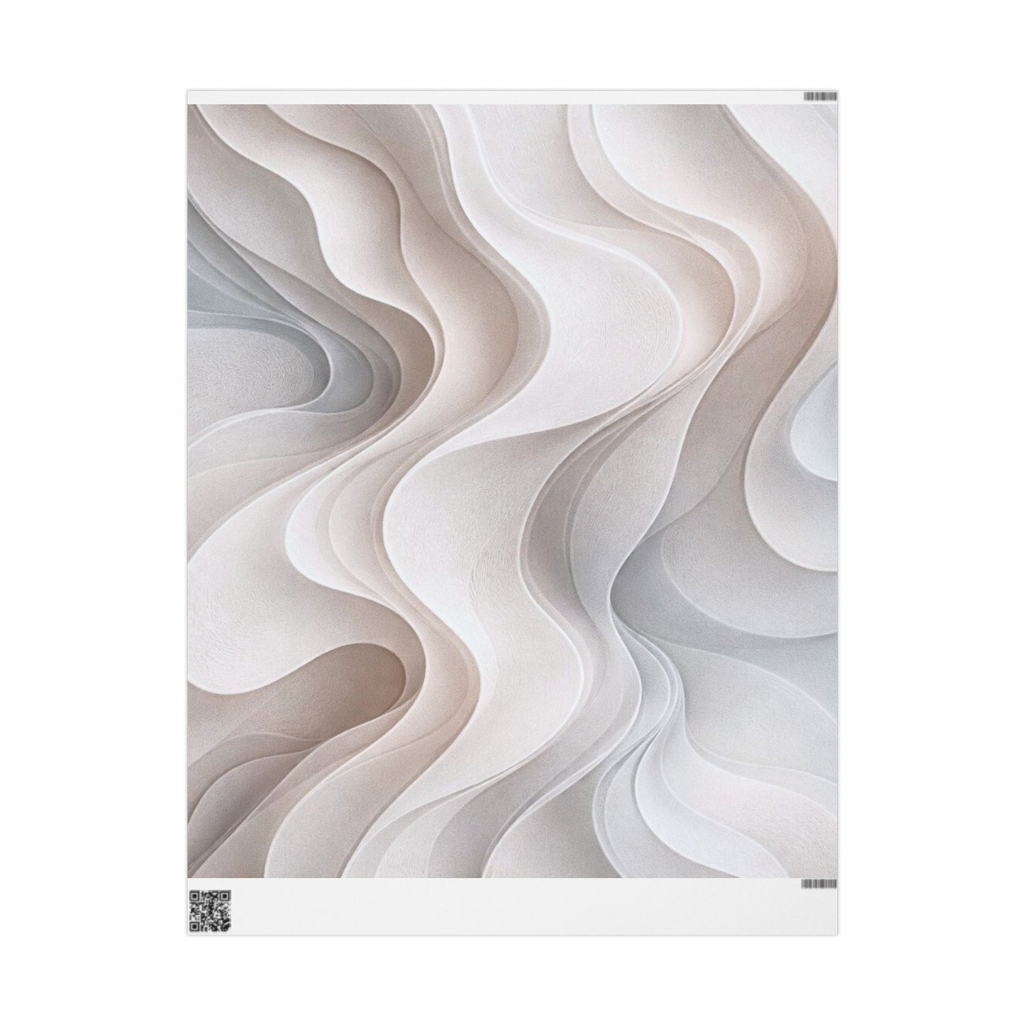 Marble Wave Wrapping Paper Roll — Neutral Abstract Gift Wrap