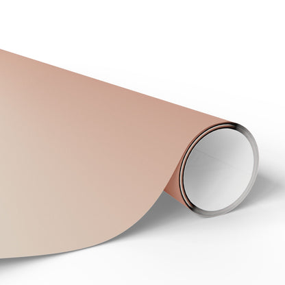 Neutral Ombre Gradient Wrapping Paper Roll — Minimal Beige to Brown Gift Wrap for Weddings, Birthdays & Everyday
