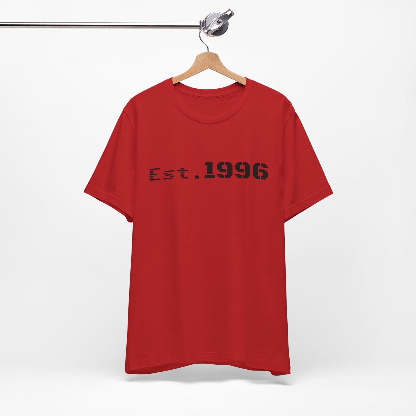 Vintage Est. 1996 T-shirt by Printify featuring a classic design, perfect for birthday celebrations or casual wear.