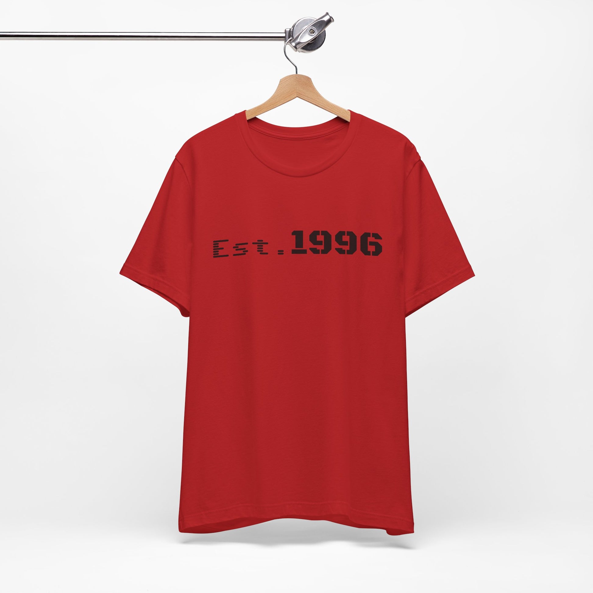 Vintage Est. 1996 T-shirt by Printify featuring a classic design, perfect for birthday celebrations or casual wear.
