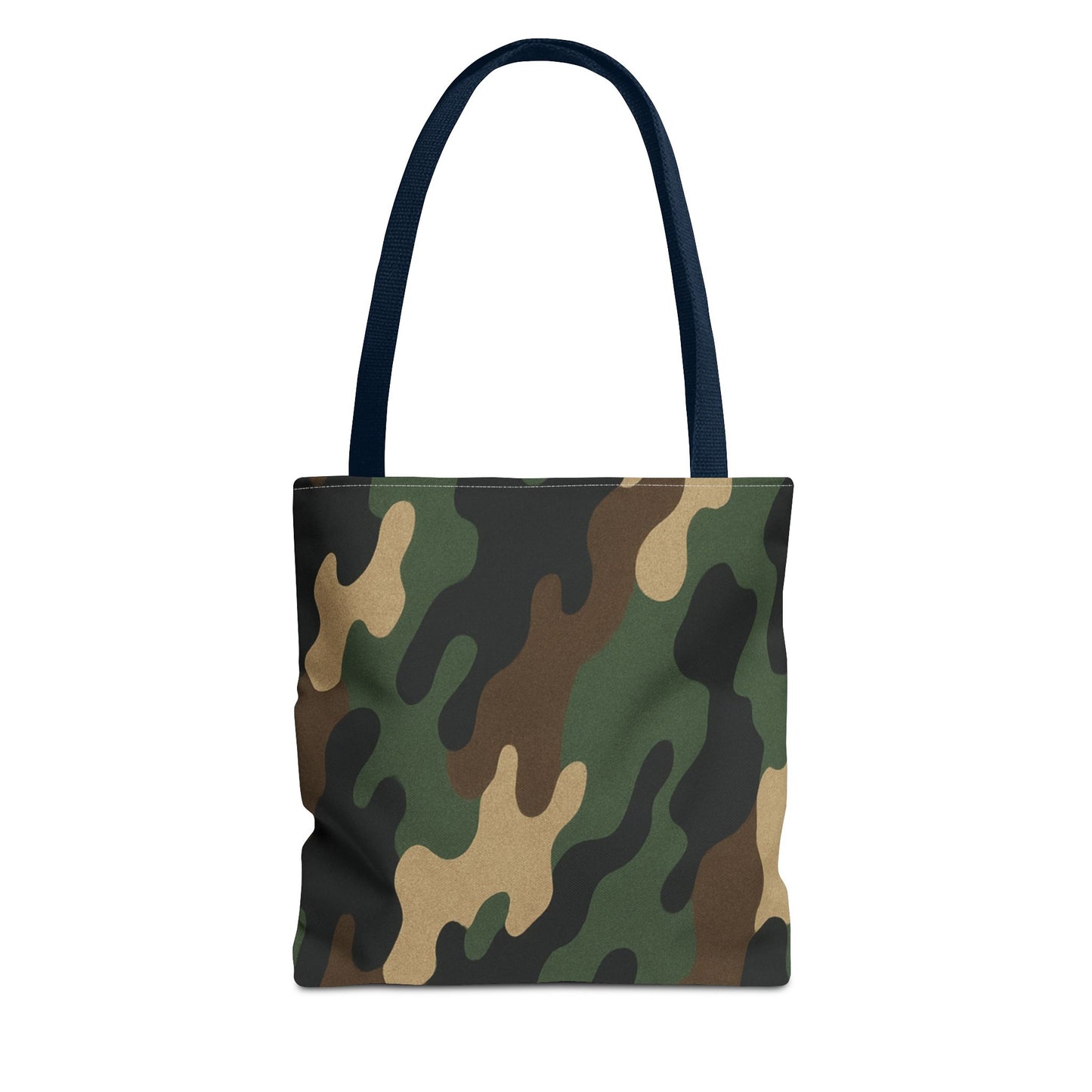 Camo pattern tote bag by Printify, all-over print canvas carryall with sturdy handles and spacious interior for everyday use.