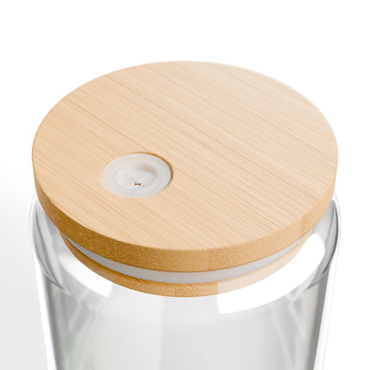 USA 16oz Sipper Glass with Bamboo Lid & Straw – Patriotic Reusable Drink Tumbler