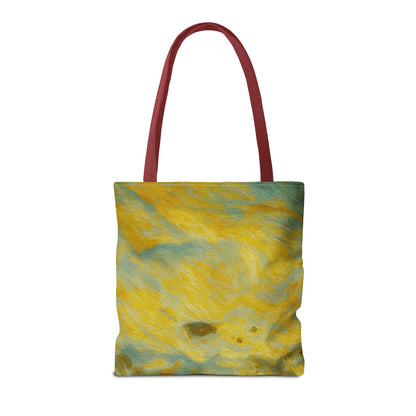 Eco-friendly canvas tote bag with artistic abstract design, perfect for beach or everyday use, by Printify.