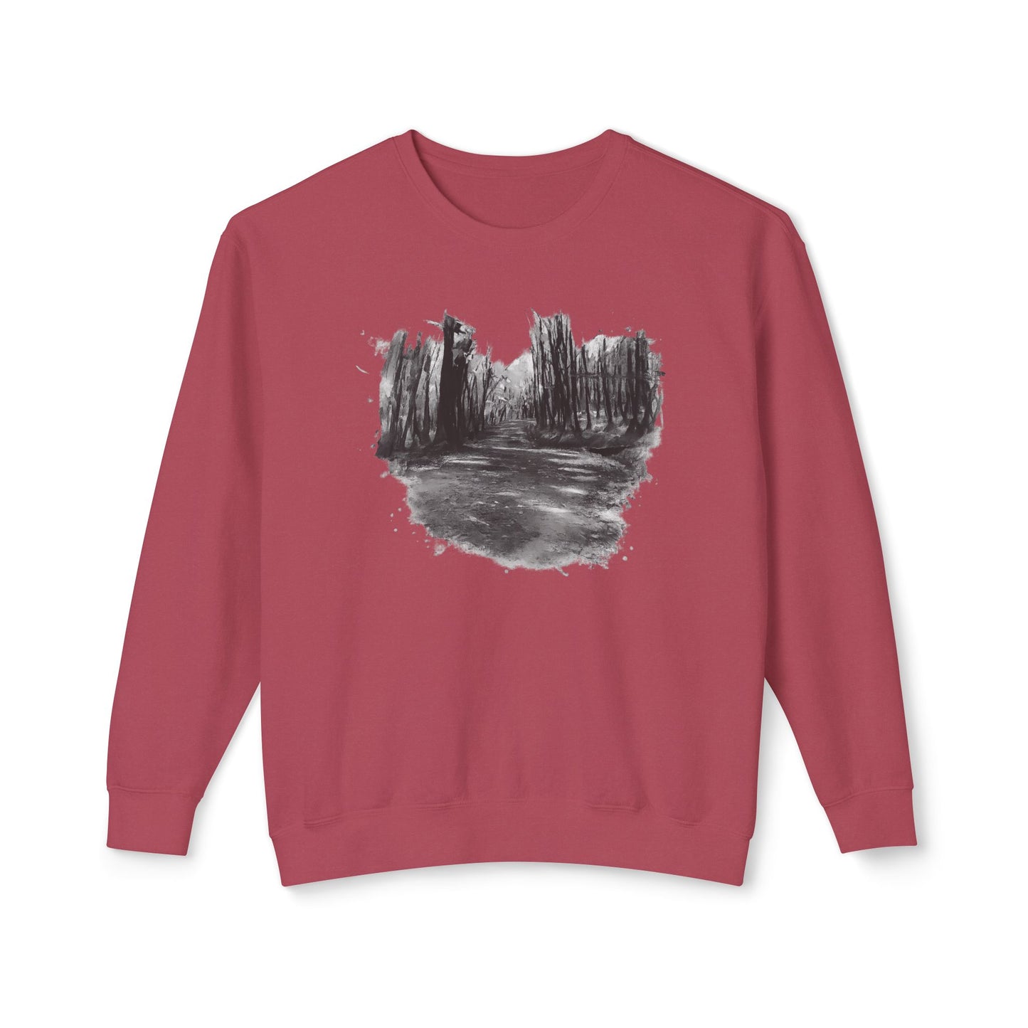 Scenic Minimalist Crewneck Sweatshirt - Cozy Art Tee for Nature Lovers, Gift for Her, Layering Essential, Perfect for Fall, Everyday Wear - TRV