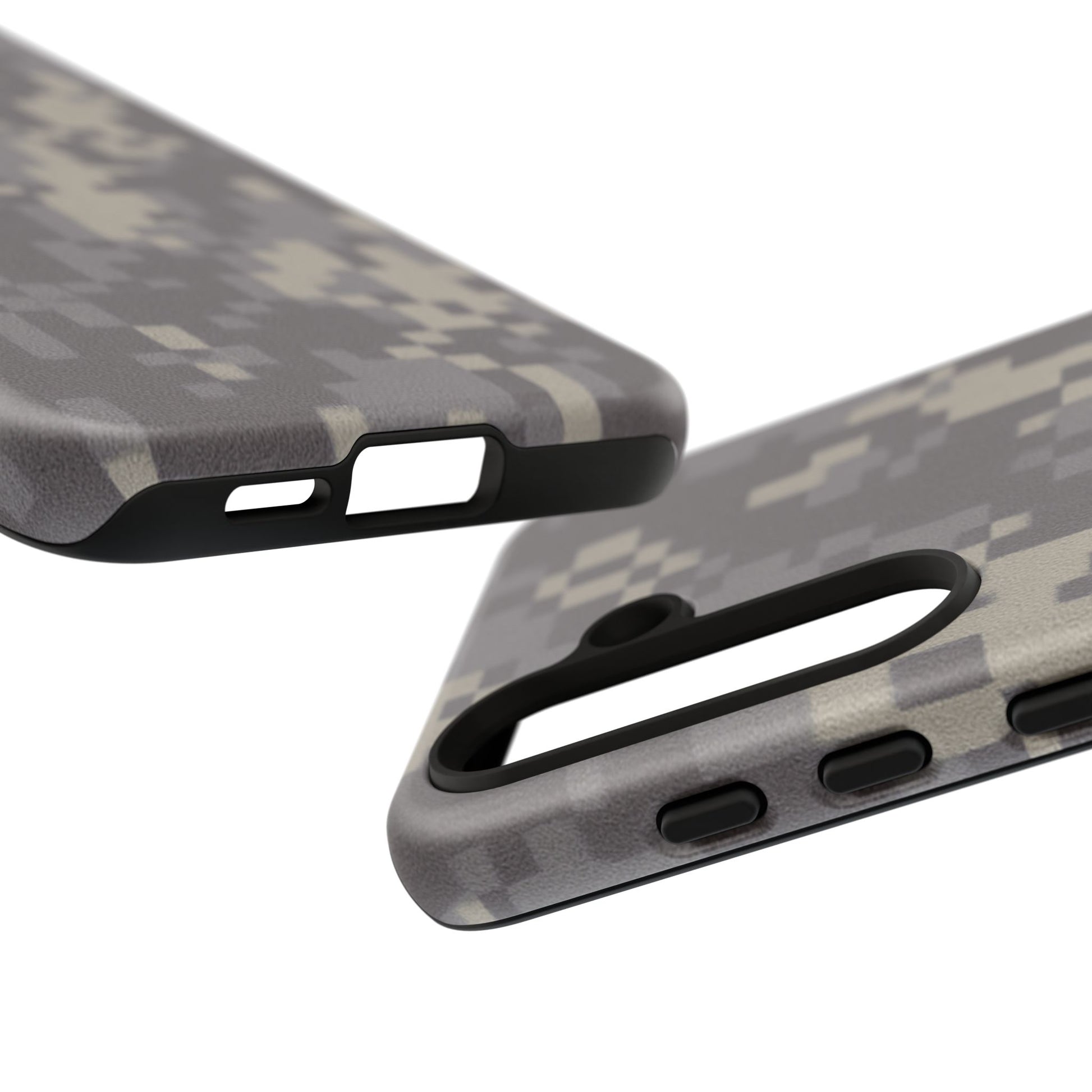 Camouflage tough phone case by Printify featuring rugged digital camo design for durable mobile protection.